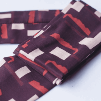 Berry Jigsaw Twilly Scarf