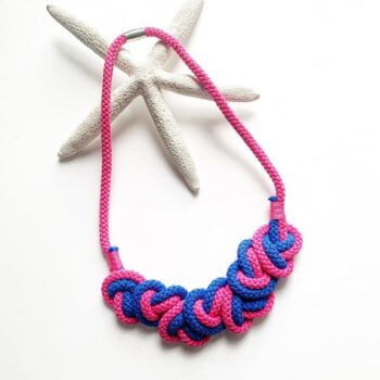 The Valentines necklace - Pink valentines necklace, pink heart necklace, sustainable pink jewellery