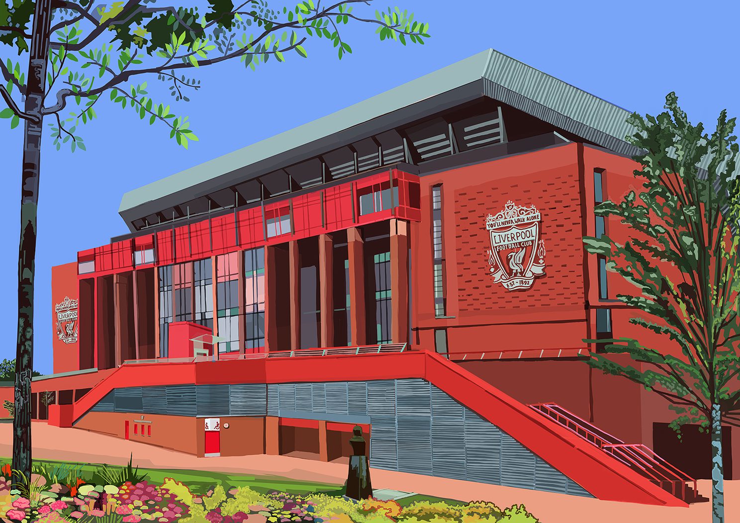 Anfield Stadium, Liverpool Football Club (L.F.C.) Art Print