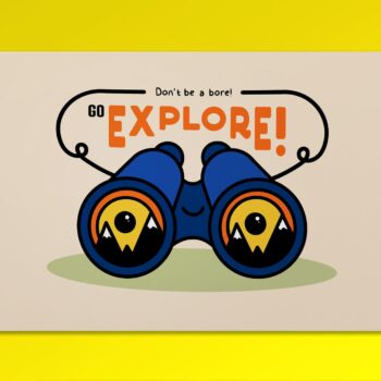 Don't be a Bore! Go Explore A6 Postcard