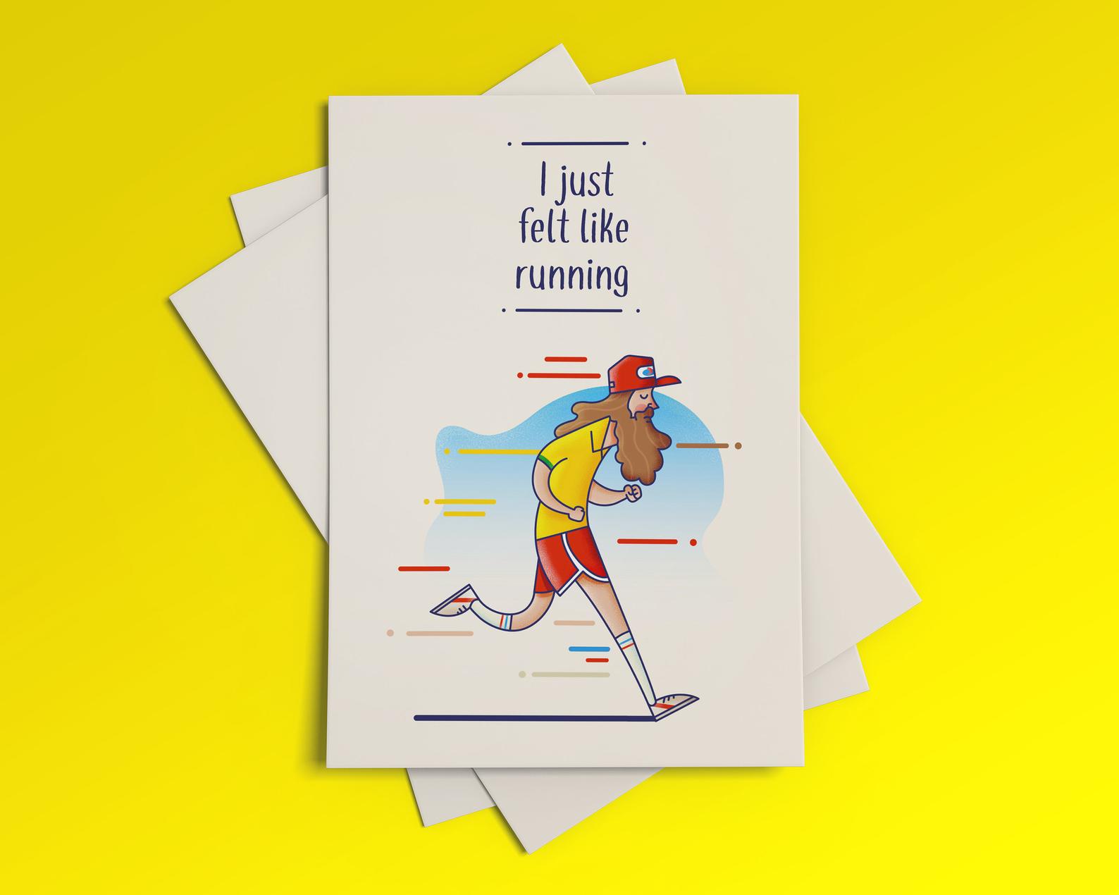 I just felt like running Forest Gump Print