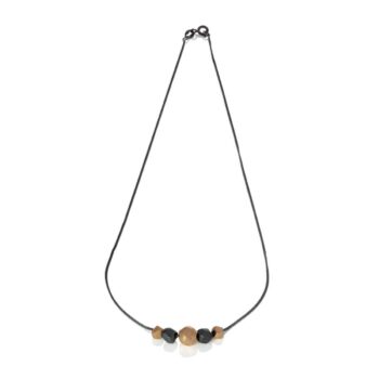 Silver and Bronze Multi Nugget Necklace