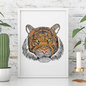 A4 Tiger Art Print