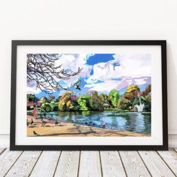 Victoria Park Lake, East London Art Print