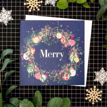 Christmas card - 'Merry'