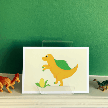 Spinosaurus Cute Dinosaur Illustration A5 / A4 art print