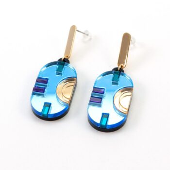 FORM055 CHAC Stud Earrings - Ice Blue