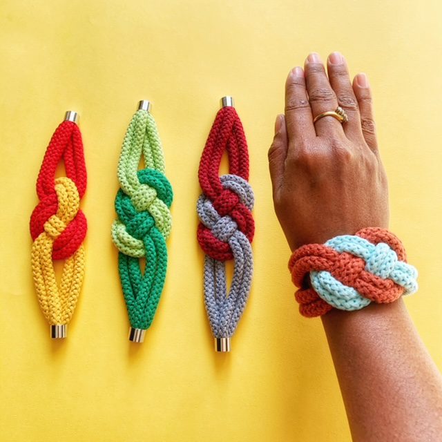 Chunky cotton rope bracelets for women perfect as Christmas gifts, 27 colour options, Gifts for her