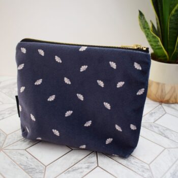 Art Deco Ball Bag -  Make Up Bag - Random Fan Navy