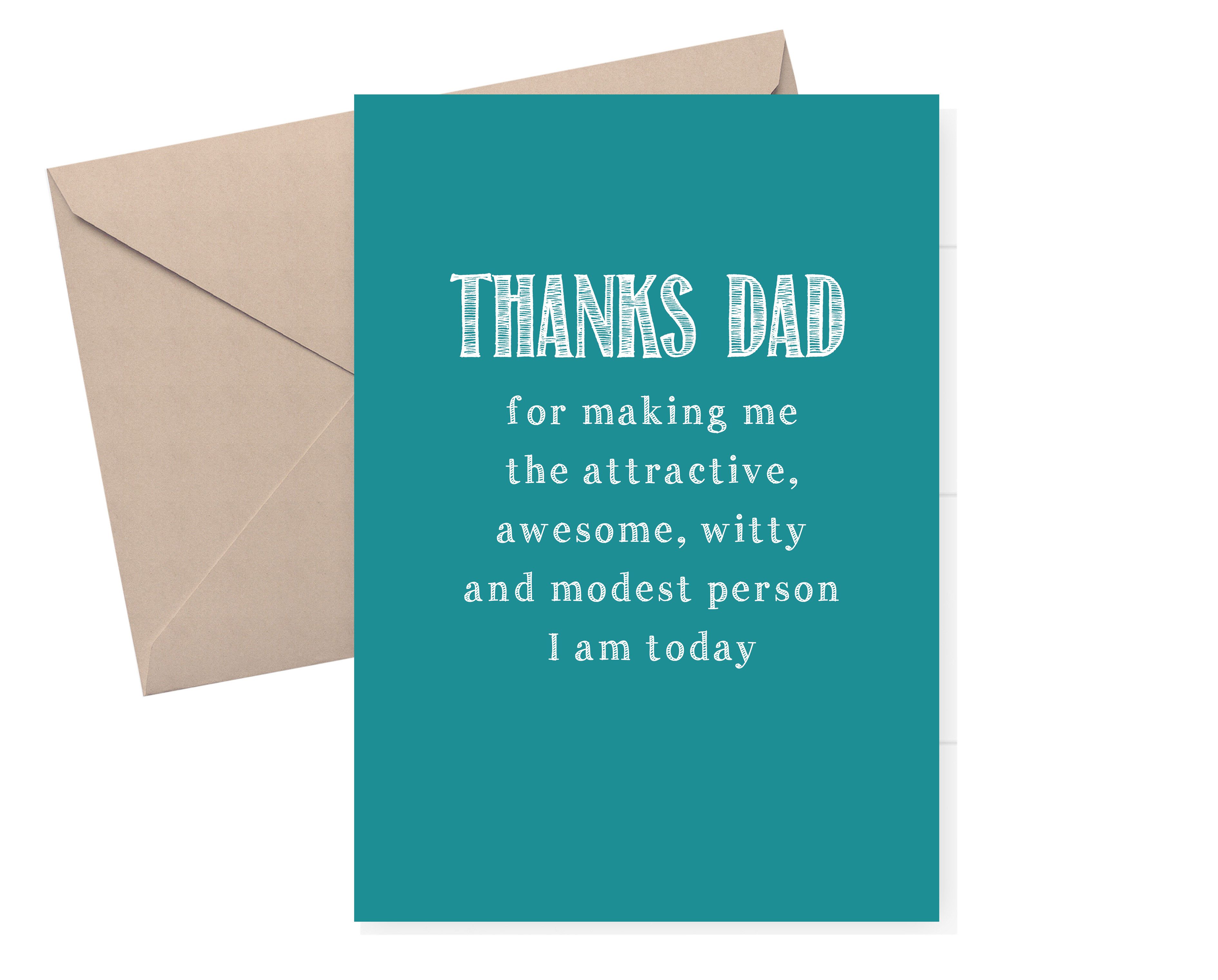 Thanks Dad - Funny Father's Day Card
