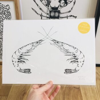 A4 Fighting Shrimp screenprint