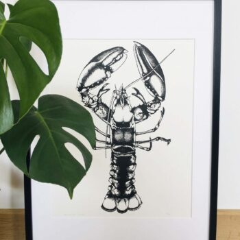 Large Lobster Screen Print