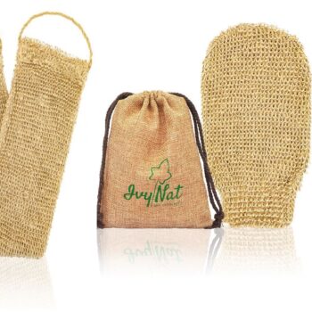 Hemp Back Scrubber and Glove Set