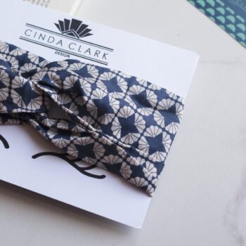 Art Deco Headband - Silk Headband - Fanfan Ivory