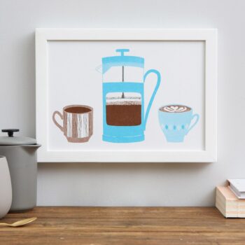 Coffee O'Clock A4 Risograph Print