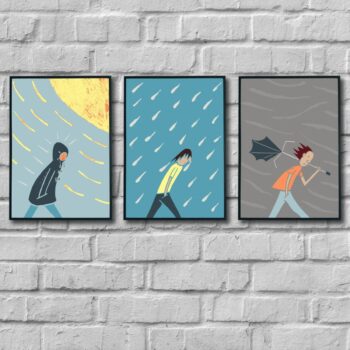 "British Summer Time" set of 3 prints