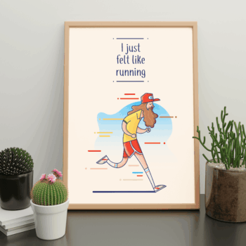 I just felt like running Forest Gump Print