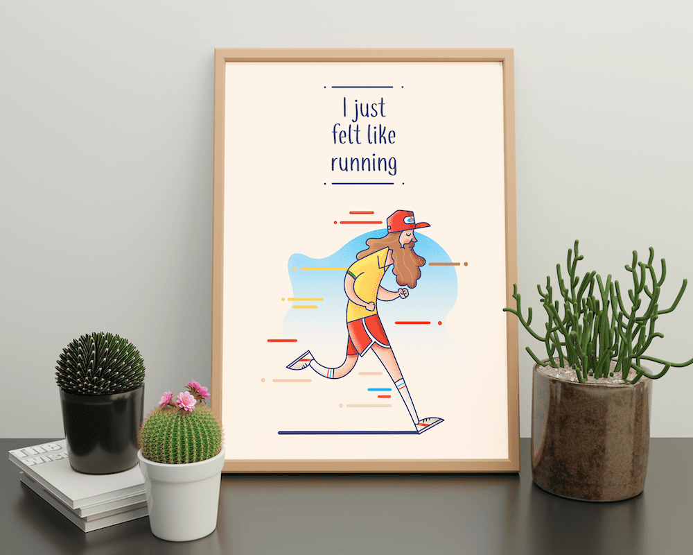 I just felt like running Forest Gump Print