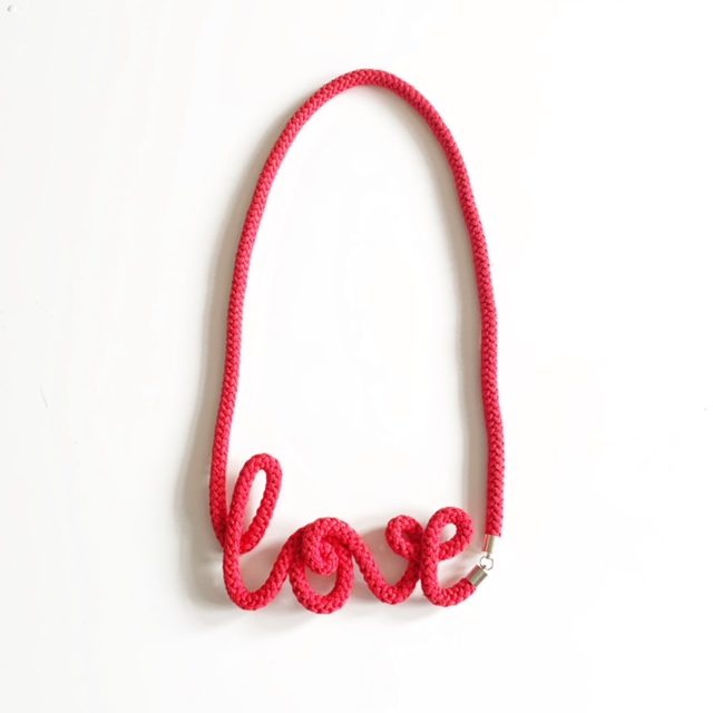The Word Necklace - Statement Love cotton necklace