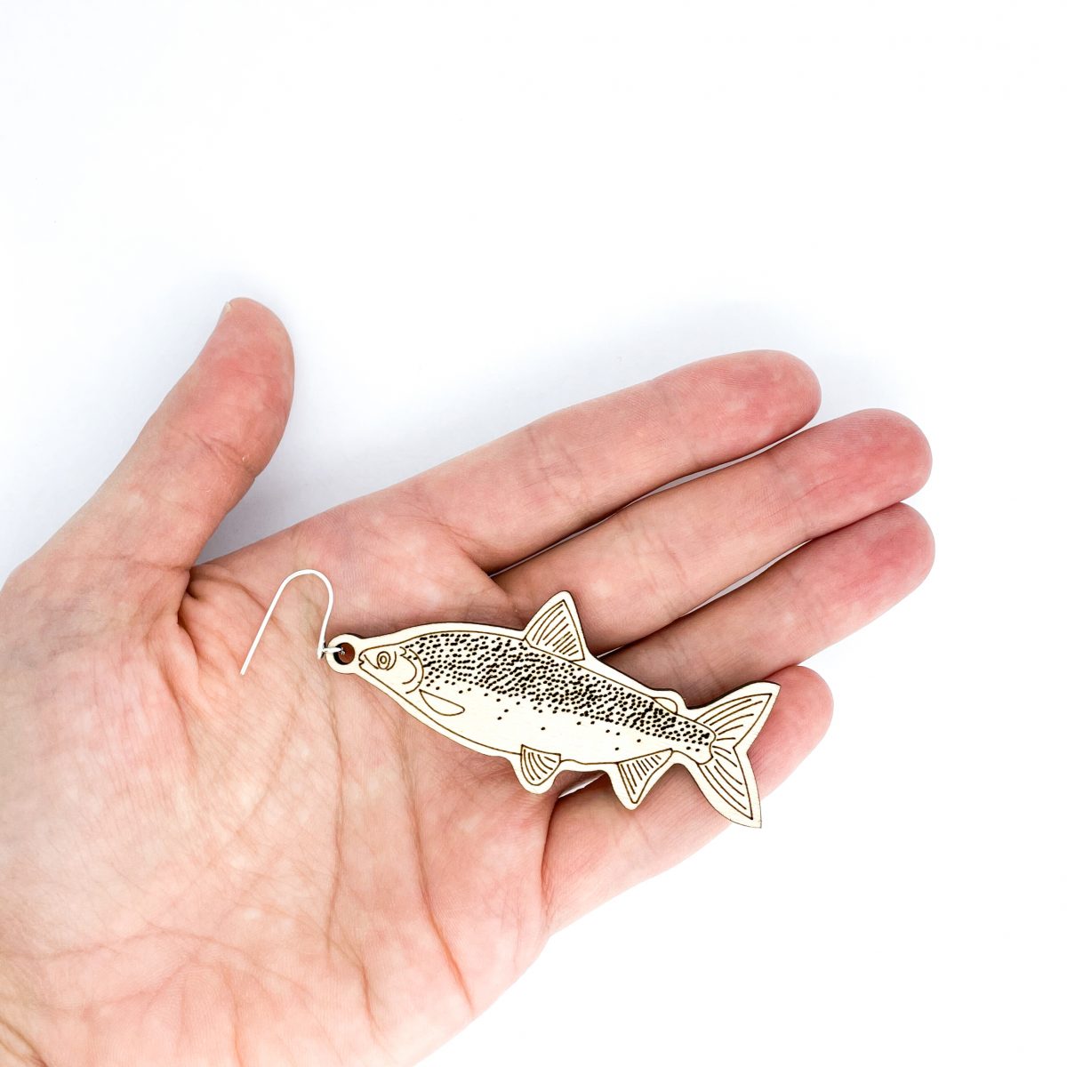 Fish (Vendace) - wooden earrings