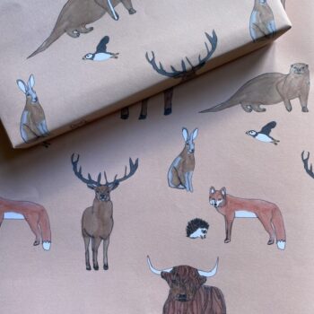 Scottish Wildlife Wrapping Paper