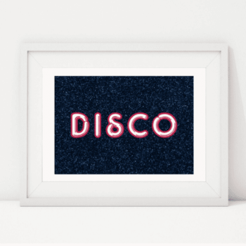 Disco - Glitter Art Print