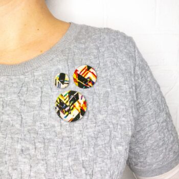 Cute as a button pin badge brooches 'Afrika Flickering' - set of three