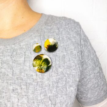 Cute as a button pin badge brooches 'Afrika Wild Spot' - set of three