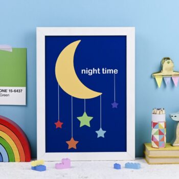 Night Time - kids art print