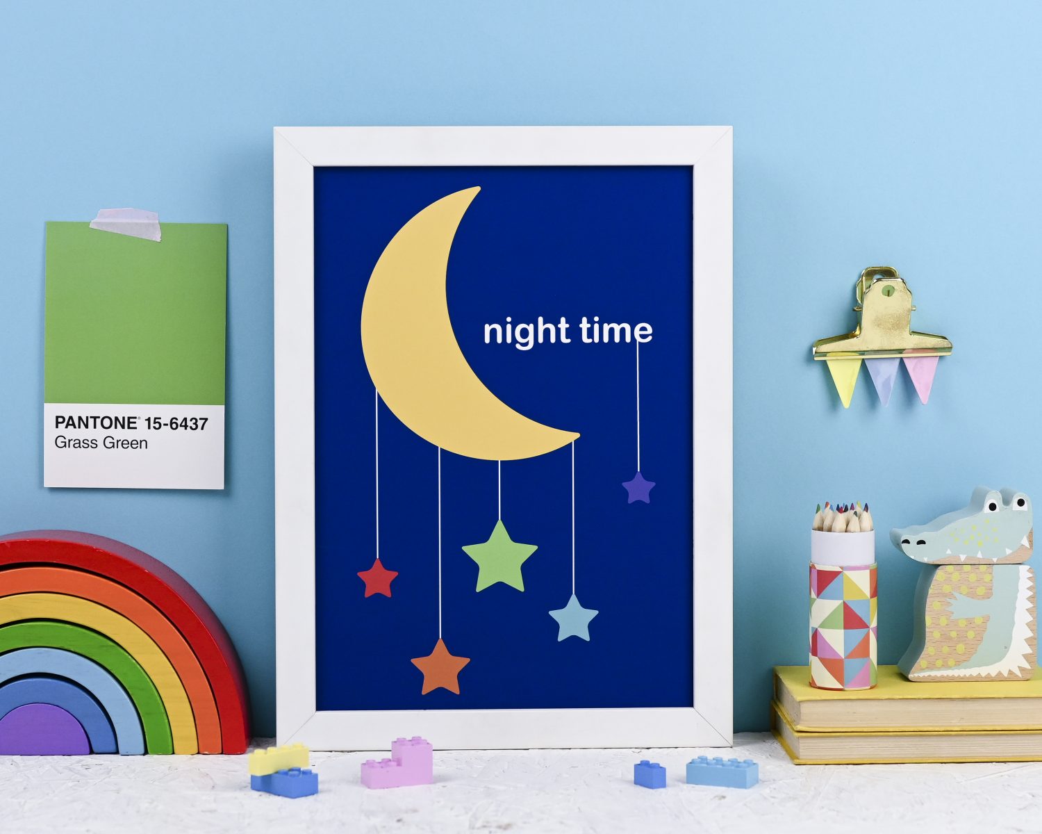 Night Time - kids art print
