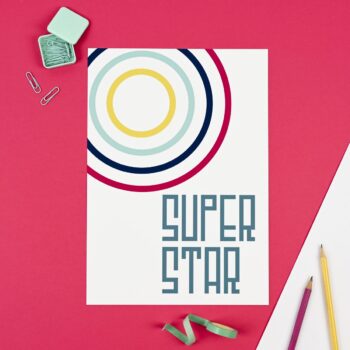 Super Star - kids art print