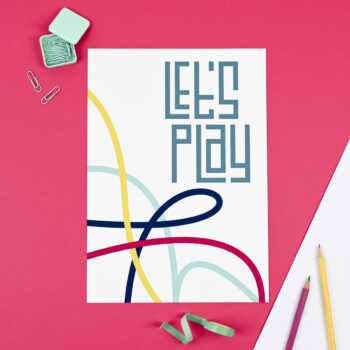 Let's Play - kids art print