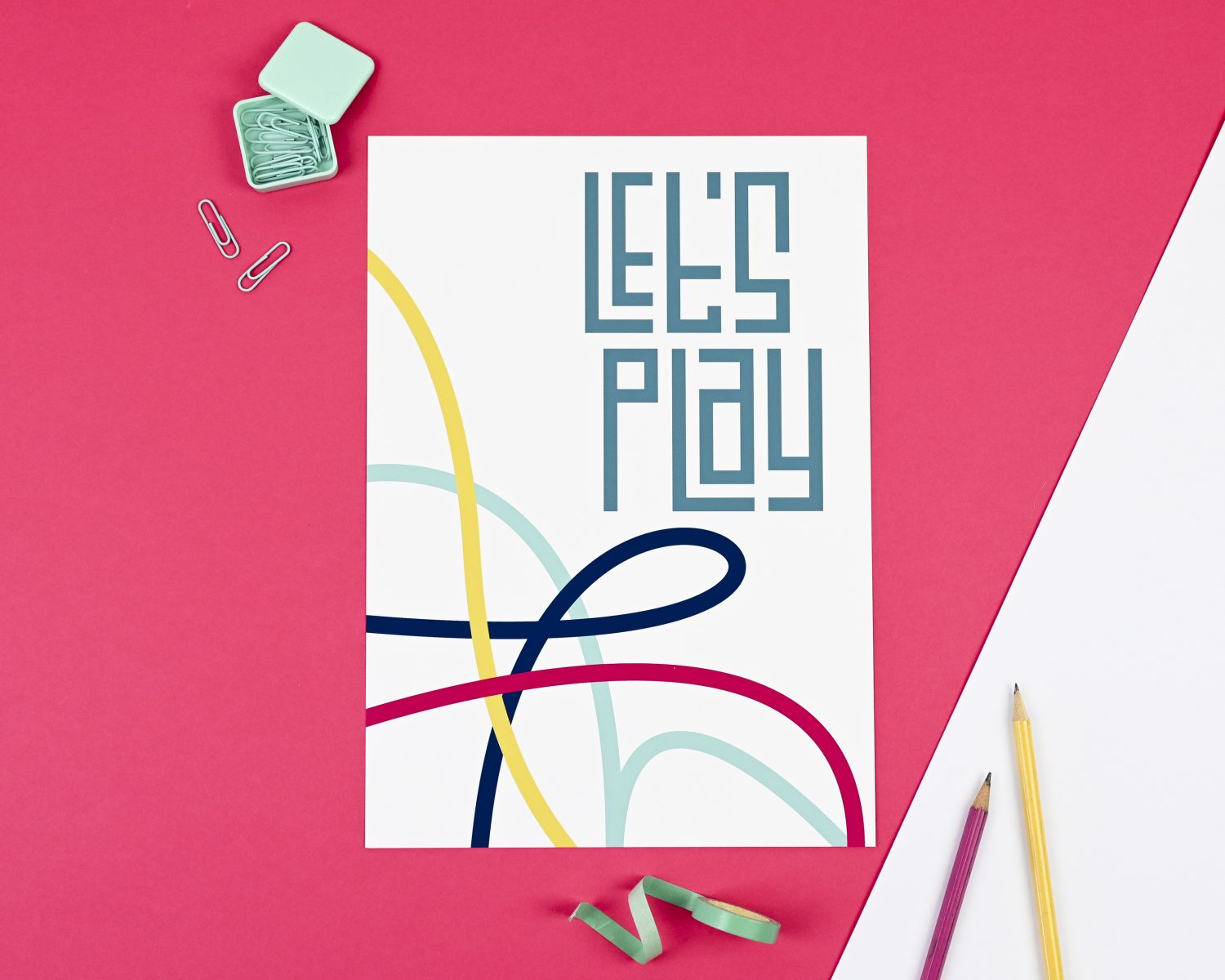 Let's Play - kids art print