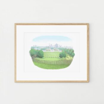 Greenwich Park View, London artwork, signed print