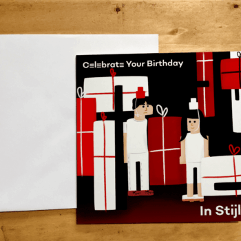 Celebrate Your Birthday In Stijl | De Stijl | White Stripes | Jack White Birthday card