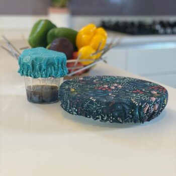 Reusable bowl Covers - Green and Floral