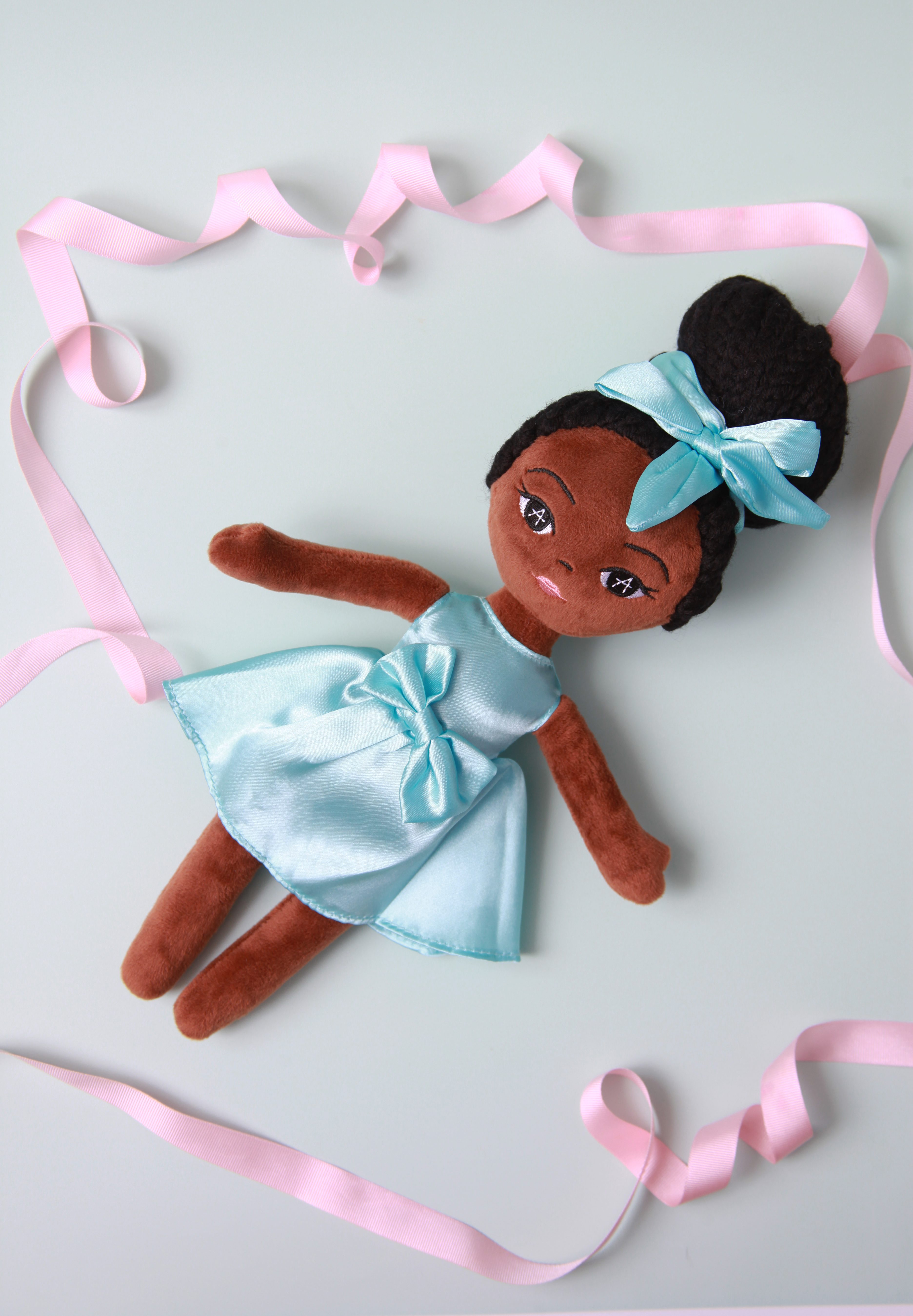 Plush Ama Black girl Doll