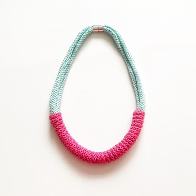 The Rita Necklace - Ecru and Mustard statement rope jewellery