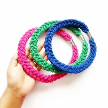 The Rachel Necklace - Knotted Cotton Statement necklace, 27 colour choices