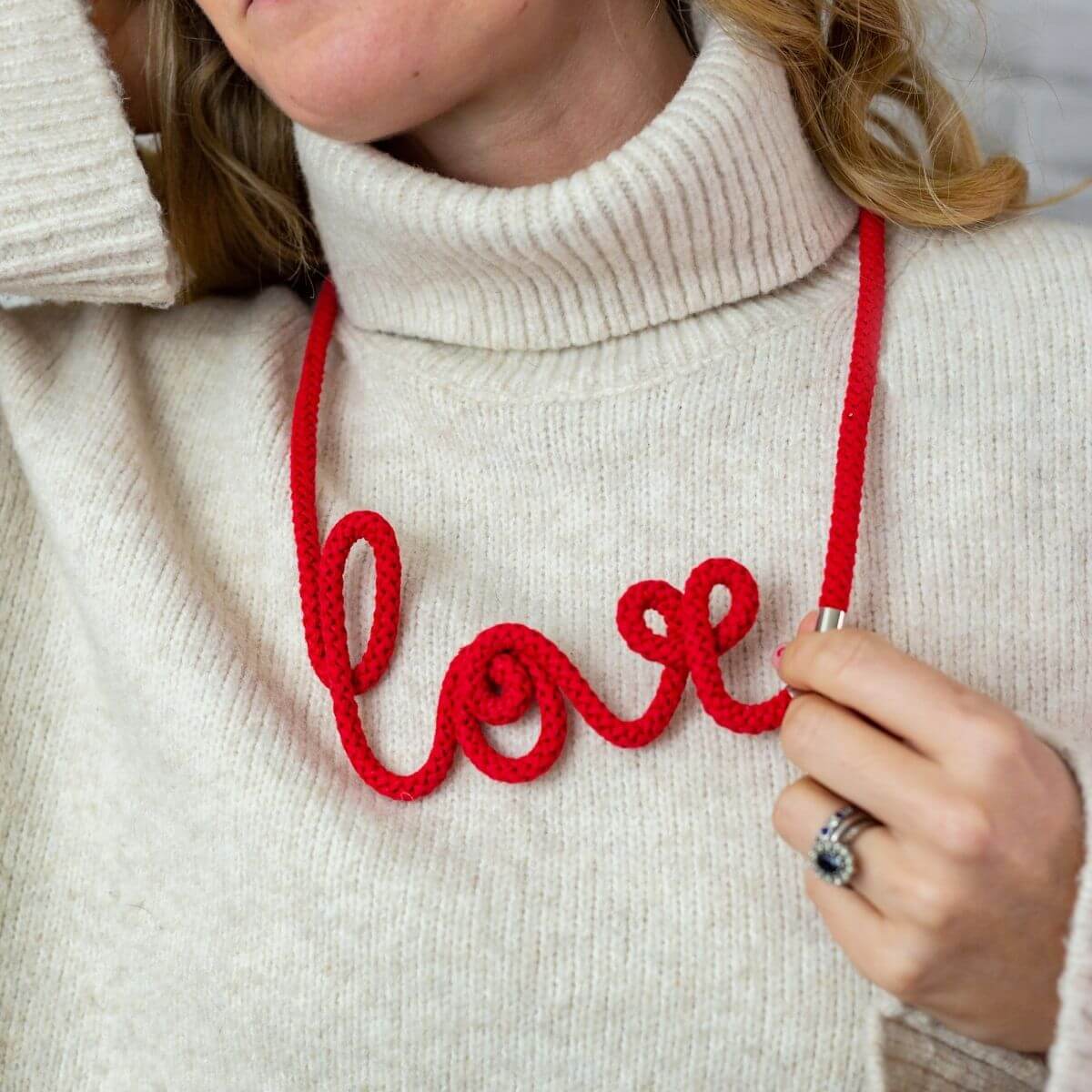 The Word Necklace - Statement Love cotton necklace