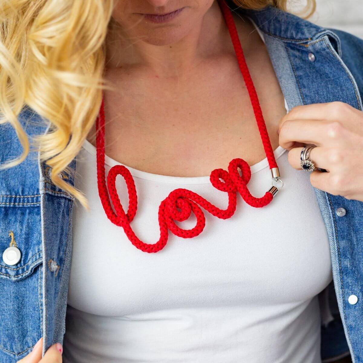 The Word Necklace - Statement Love cotton necklace