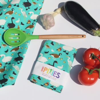 Duck Pond organic cotton tea towel