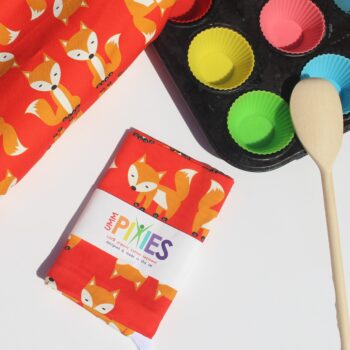 Fox Parade organic cotton tea towel