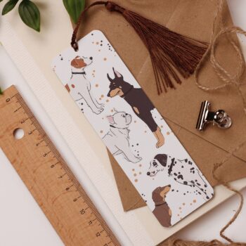 Dogs Aluminium Bookmark, Dobermann, French Bulldog, Sausage Dog, Jack Russel Terrier