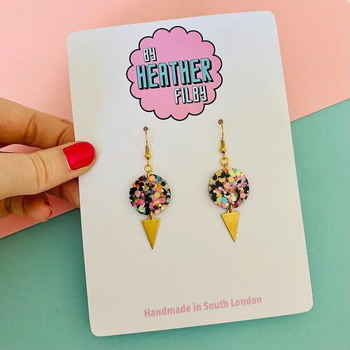 'Liquorice All-sorts' Circle Earrings