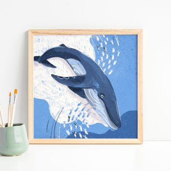 Blue Whale Art Print