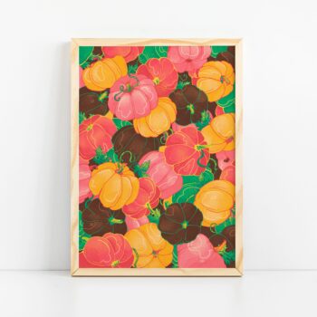 Pumpkins Art Print Halloween Art