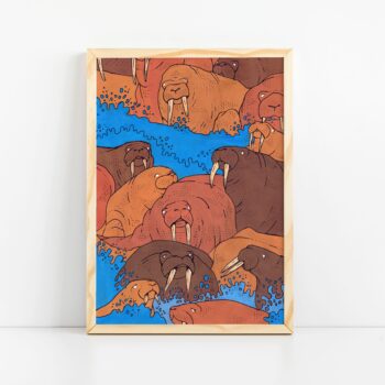 Walruses Art Print Animal Art Print