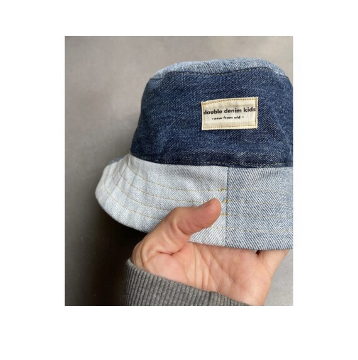 Kid's recycled denim bucket hat