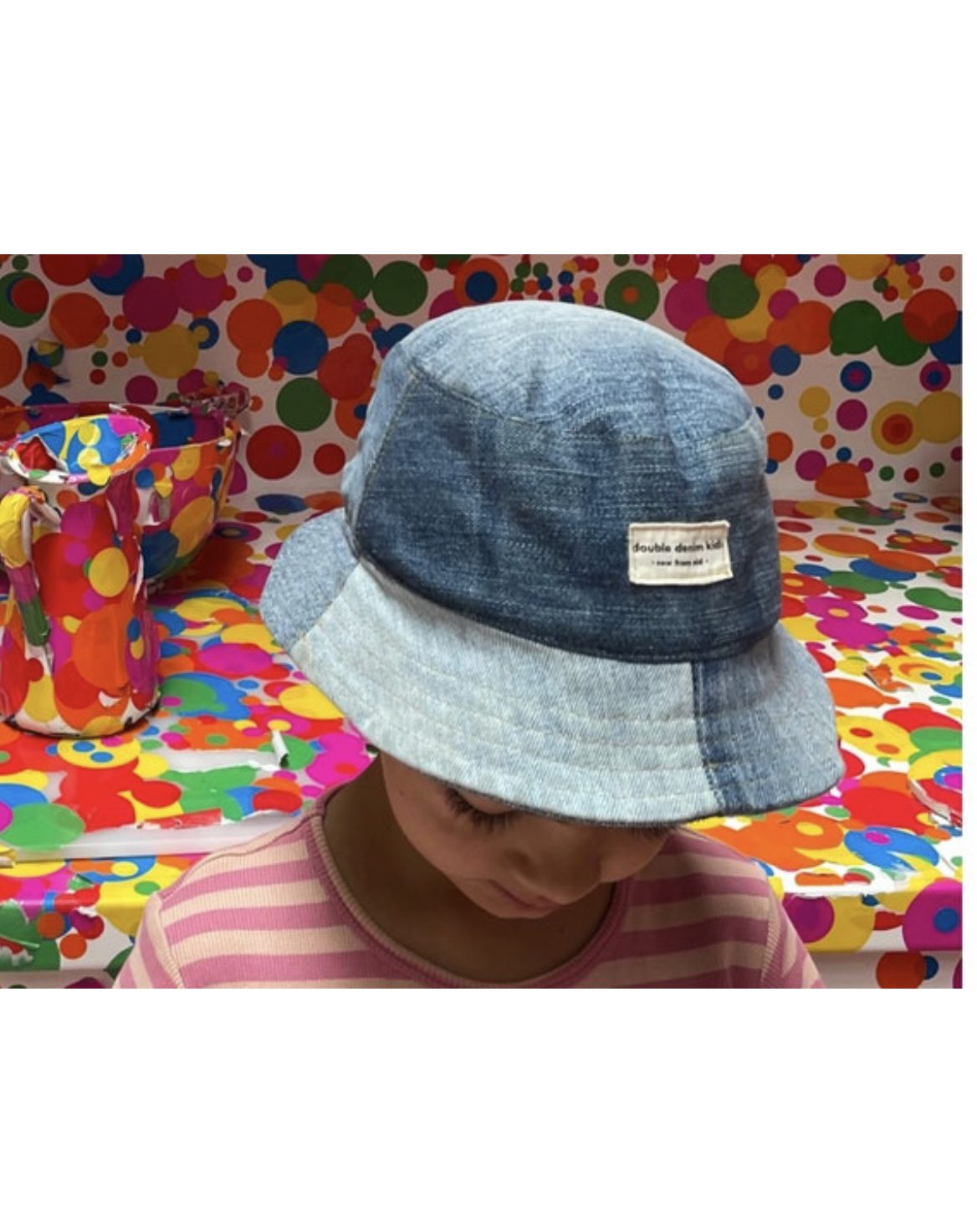 Kid's recycled denim bucket hat